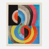 Sonia Delaunay, Composition with Semicircles, 1970, etching and aquatint in colors on Arches