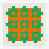 Victor Vasarely, Orange and Green (from the Constellation series), 1965, screenprint in colorss