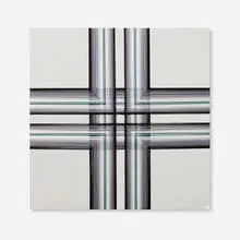 Brian Wills, Untitled (Intersections), 2014, oil, rayon and basswood on panel