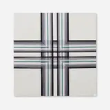 Brian Wills, Untitled (Intersections), 2014, oil, rayon and basswood on panel