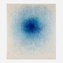 Il Lee, BL-1605, 2016, ballpoint pen on canvas