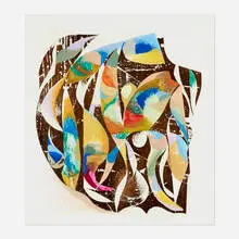 Scott Olson, Untitled, 2017, egg tempera, copper and bole on panel