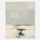 Roger Mühl, Ciel et terre d’Alsace sous la neige, 1969, oil on canvas