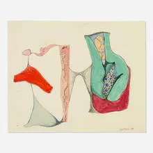 Ibram Lassaw, Untitled, 1941, graphite and watercolor on paper