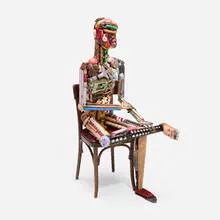 Leo Sewell, Untitled (figure), found object assemblage