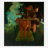 Donald Roller Wilson, Show it in the Woods: Soft Sweet Days With Our Friends Riding, 1970, oil on canvas
