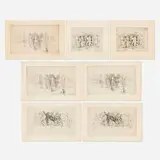 Philip Evergood, Seven works, etching