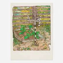 Winter Garden by William T. Wiley, 1980, offset lithograph in colors, sold Mar 2025