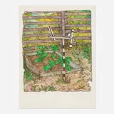 William T. Wiley, Winter Garden, 1980, offset lithograph in colors