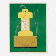 Monument I by Man Ray, 1962, lithograph in colors, sold Mar 2025