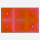Richard Anuszkiewicz, Six Squares, 1969, screenprint in colors