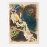 Marc Chagall, Moses and the Ten Commandments (from the Story of the Exodus portfolio), 1966, lithograph in colors on Arches