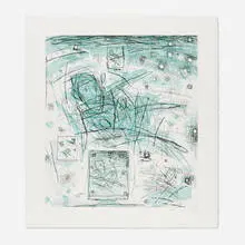 Nightfall by Louisa Chase, 1985, etching and aquatint in colors, sold Mar 2025