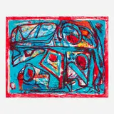 George McNeil, Aurora Abstraction, 1979, lithograph in colors on BFK Rives
