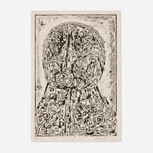 Misch Kohn, The Last General, 1962, sugar lift etching on Chine collé