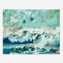 Earl Biss, Another Storm Along the Rockies, c. 1990, screenprint in colors