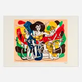Fernand Léger, Les Quatre Cyclistes, c.1948, lithograph in colors on Arches