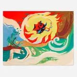 André Masson, Wave of the Future, 1976, lithograph in colors on Arches