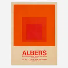 Josef Albers, Galerie Denise René exhibition poster, 1968, screenprint in colors