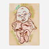 Red Grooms, Birth Announcement for Saskia Leah Grooms