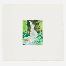 Lois Dodd, Legs Up Against Tree, 2004, monotype