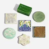 Collection of seven production works by Rookwood Pottery, sold Mar 2023