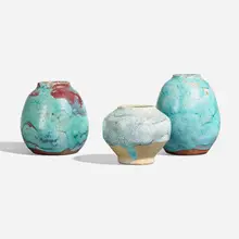 Jugtown Pottery, Collection of three vases