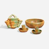 Imperial II four-piece console set by Roseville Pottery, sold Mar 2023