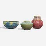 Roseville Pottery, Collection of three Imperial II vases