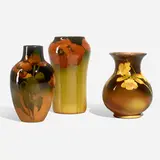 Collection of three Standard Glaze vases by Rookwood Pottery, sold Mar 2023