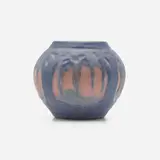 Miniature twilight scenic vase with live oaks and Spanish moss by Sadie Irvine for Newcomb College Pottery, sculpture, sold Mar 2023
