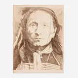 Barbara Sandler, Short Bull (from the 1776 USA 1976: Bicentennial Prints portfolio), lithograph on Arches