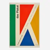 Gérard Miedinger, Das plakat exhibition poster, 1953, lithograph in colors mounted to linen