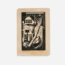 Blanche Lazzell, Province-town Studio, 1933, woodcut