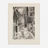 Aaron Bohrod, Sun over Montparnasse, 1947, lithograph