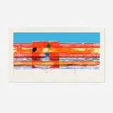 James Rosenquist, Window Washer Glass House, 1978, intaglio in colors and relief print with embossing and hand-coloring applied with a rubber tire on Pescia Italia