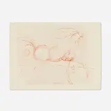 L'étalon blanc (Hommage au cheval) by Salvador Dalí, 1973-74, etching on Japon, sold Mar 2023