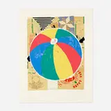 Donald Baechler, Beachball (from Some of My Subjects), 2001, screenprint in colors