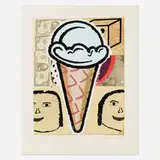 Donald Baechler, Ice Cream Cone, 2001, screenprint in colors
