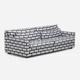 Richard Woods and Sebastian Wrong, Bricks and Mortar sofa, 2009, painted upholstery, lacquered wood