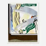Painting in a Gold Frame (from the Paintings Series) by Roy Lichtenstein, 1984, woodcut, lithograph and screenprint in colors with collage on Arches 88, sold Jan 2022
