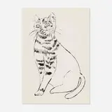 Andy Warhol, 25 Cats Name Sam and One Blue Pussy, 1954, offset lithograph on Mohawk laid paper