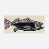 Fish (wallpaper panel) by Andy Warhol, 1983, screenprint on wallpaper, sold Jan 2022