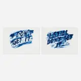 Mel Bochner, I Dont Get It / I Still Dont Get It (diptych), 2014, etching with aquatint in colors