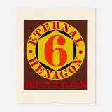 Robert Indiana, Eternal Hexagon (from the X + X (Ten Works by Ten Painters) portfolio), 1964, screenprint in colors on Mohawk