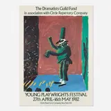 David Hockney, Young Playwrights Festival, 1980, offset lithograph in colors