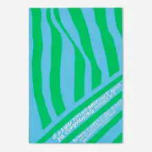 different drummer by Corita Kent, 1967, screenprint in colors, sold Nov 2021