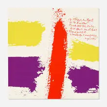 rules are fair by Corita Kent, c. 1970, screenprint on paper, sold Nov 2021