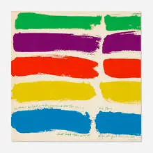 rainbow by Corita Kent, 1970, screenprint in colors, sold Nov 2021