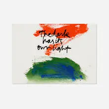 the dark by Corita Kent, 1983, screenprint in colors, sold Nov 2021